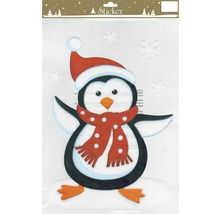 Pinguin Fensteraufkleber mit Mütze und Schal