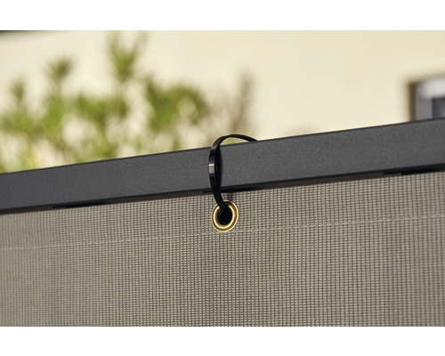 Sichtschutzzaun mit Öse und Befestigungsband