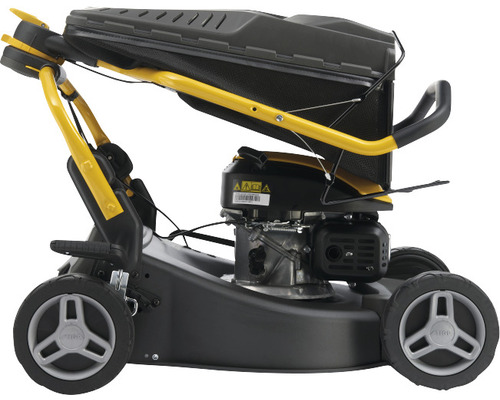 Tondeuse à gazon avec bac de ramassage, vue latérale