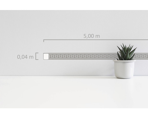 Bordure avec motif de méandre grec, 5,00 mètres de long et 0,04 mètre de large