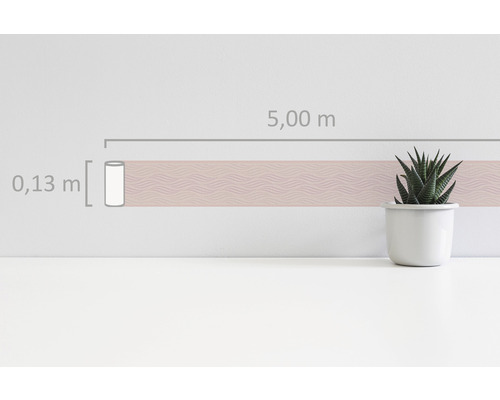 Bordure de papier peint mesurant 0,13 mètre sur 5,00 mètres