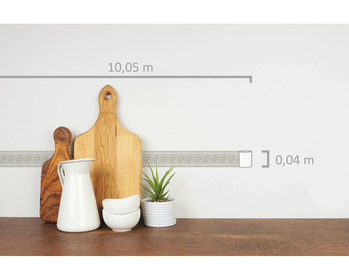 Bordüre mit Mäandermuster, Länge 10,05 Meter, Breite 0,04 Meter