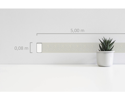 Bordure murale avec motif, longueur 5 mètres, largeur 0,08 mètre