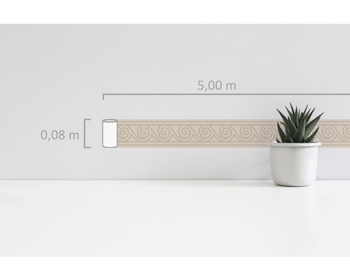 Bordüre mit Mäandermuster, 5,00 m lang und 0,08 m breit