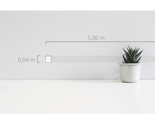 Dekorative Bordüre mit Mäandermuster, 5 Meter lang und 0.04 Meter breit