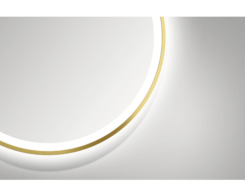 Plafonnier LED circulaire avec bordure dorée