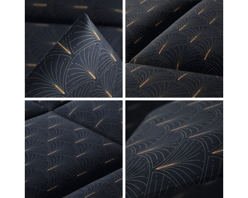 Nahaufnahme eines Textils mit Fächer Muster