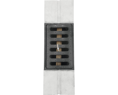 Aufsicht auf eine Hofablaufgarnitur mit Gussrost