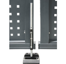 Portail battant ALBERTS mosaïque panneau rigide double fil 6/5/6 avec émetteur portatif 434 x 100 cm anthracite-thumb-4
