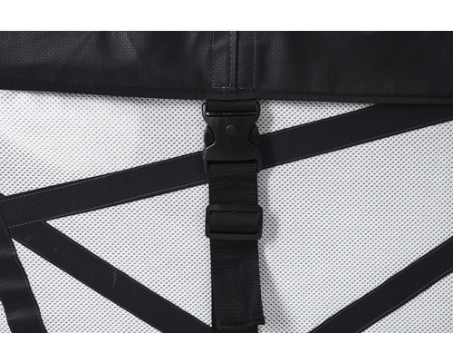 Detailansicht eines Rucksacks mit verstellbarem Verschluss
