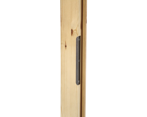 Porte en bois avec poignée en métal