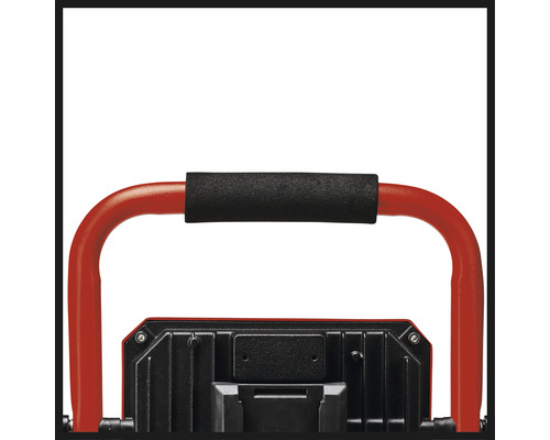 Detailansicht einer Baustellenleuchte mit Tragegriff