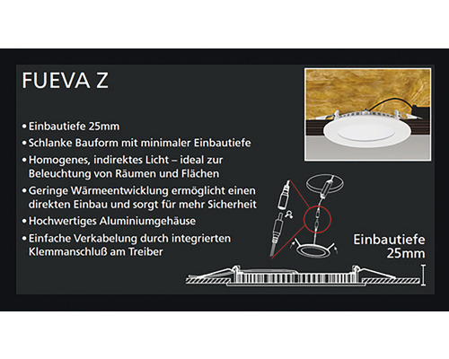 Fueva Z Deckeneinbaustrahler mit Einbautiefe 25 mm und Aluminiumgehäuse