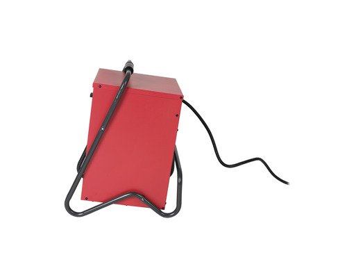 Appareil de chauffage rouge avec câble noir et cadre