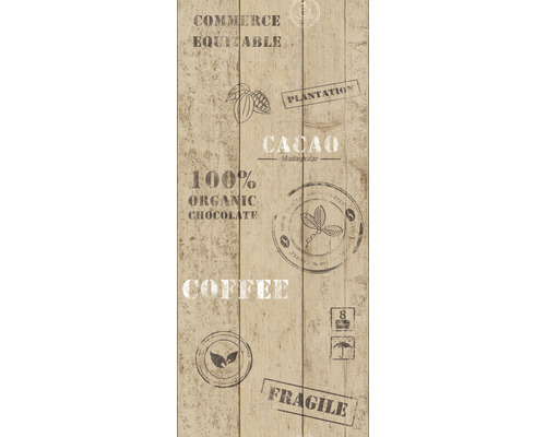 Panneau décoratif avec imprimés sur le café et le cacao