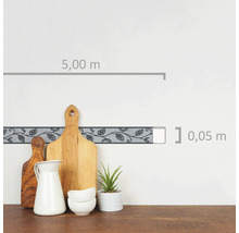 Frise autocollante 2622-19 Only Borders 9 Feuilles gris 5 m x 5 cm