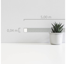 Baguette décorative avec motif méandre, longueur 5 mètres, largeur 0,04 mètre