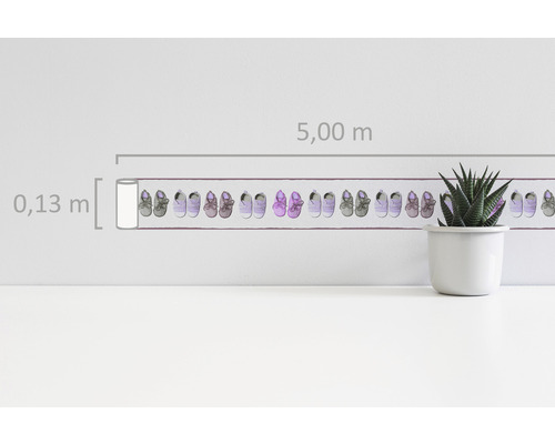 Bordüre mit Schuhmotiv, Länge 5 Meter, Höhe 0,13 Meter