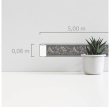 Bordure à motif floral, 5,00 m de long, 0,08 m de large