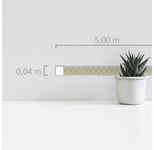 Frise autocollante 36915-2 Ornement or argent 5 m x 4 cm