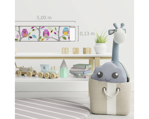 Kindertapete mit Eulendesign, 5,00 Meter lang und 0,13 Meter breit