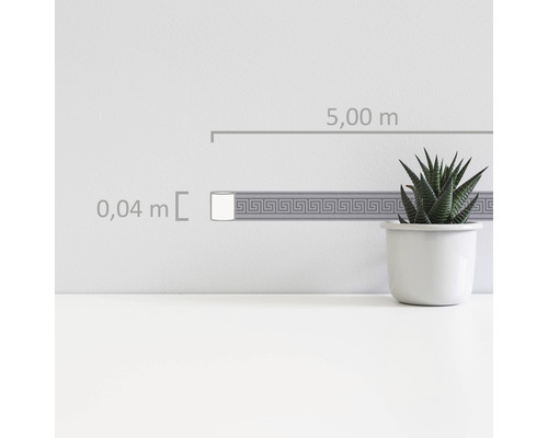 Bordüre mit Mäandermuster, 0,04 Meter hoch, 5,00 Meter lang