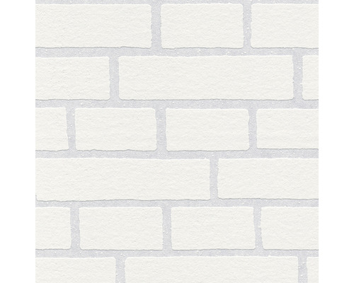 Papier peint intissé 2454-10 aspect mur blanc Papier peint avec motif de briques blanches
