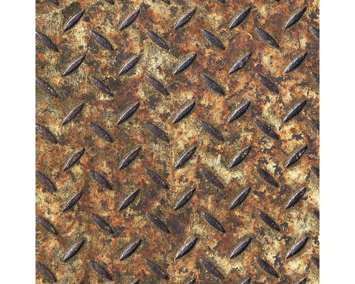 Plaque métallique avec motif de tôle larmée