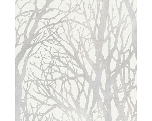 Papier peint intissé 30094-1 Attractive 2 forêt blanc argent Papier peint avec motif d''arbres