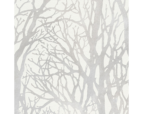 Papier peint intissé 30094-1 Attractive 2 forêt blanc argent