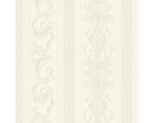 Tapete mit Streifen und floralem Muster