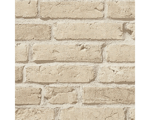 Nahaufnahme einer Tapete mit Backsteinmuster