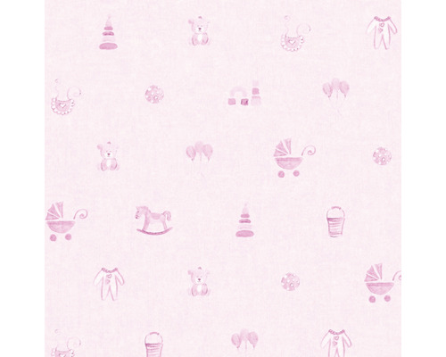 Vliestapete 35854-1 Spielzeug rosa