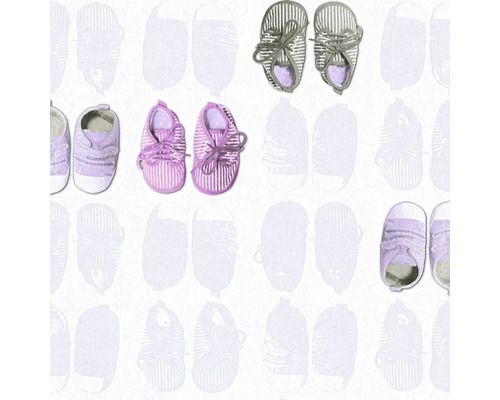 Papier peint à motif de chaussures de bébé