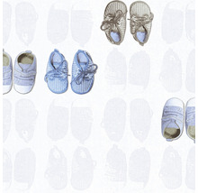 Tapetenmuster mit Babyschuhen