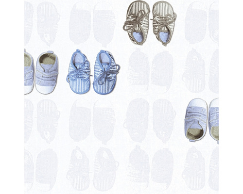 Tapetenmuster mit Babyschuhen