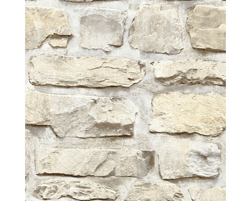 Papier peint aspect mur de pierre