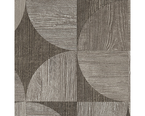Papier peint à structure bois avec motif géométrique