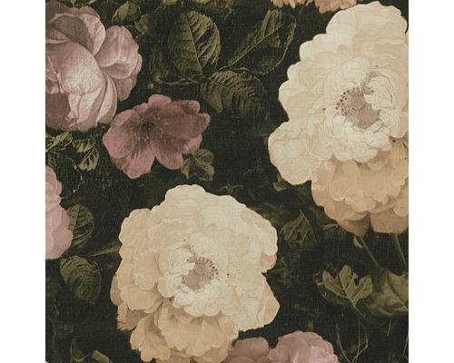 Gros plan d''un papier peint à motif de roses