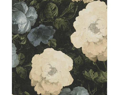 Blumentapete mit Rosen und Blättern