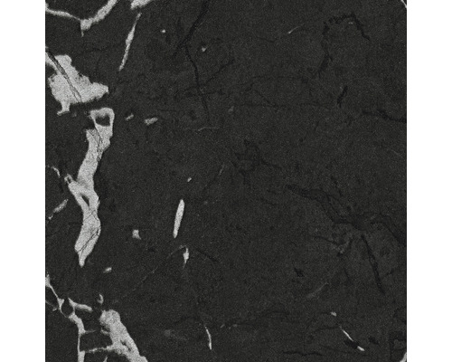Schwarze Marmorplatte mit hellen Adern.