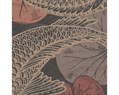 Nahaufnahme einer strukturierten Tapete mit floralem Muster