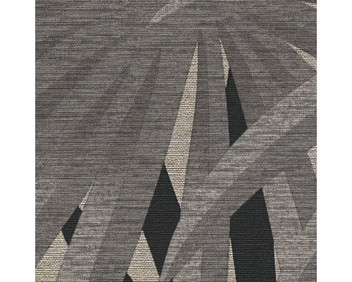 Detailansicht eines grauen Teppichs mit geometrischem Muster