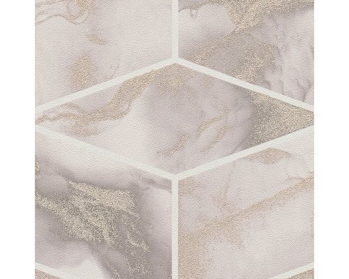 Sechseckige Tapete mit Marmormuster