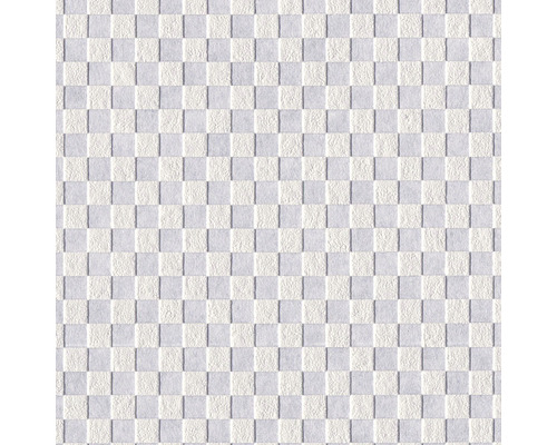 Papier peint intissé 9346-51 Meistervlies ProProtect cases blanc Papier peint intissé carré avec motif en damier