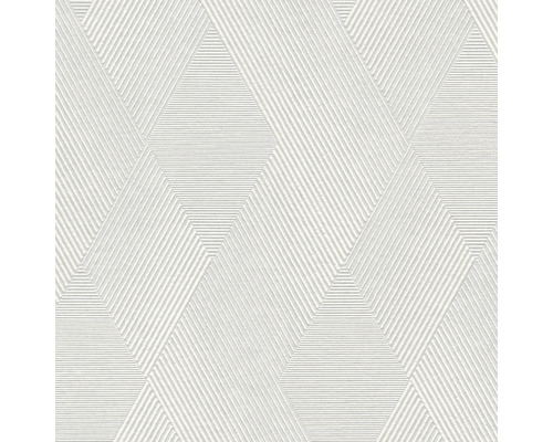 Vliestapete 93873-1 Rautenornament weiss Grafische Tapete mit Linienmuster