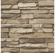 Papier peint intissé 95833-2 Best of Wood'n Stone 2 aspect pierre marron