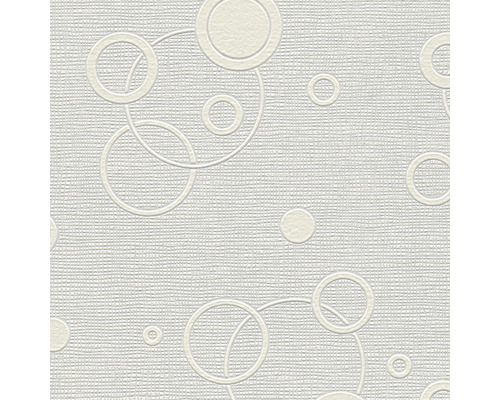 Papier peint intissé 9606-10 Meistervlies ProProtect motif cercles blanc