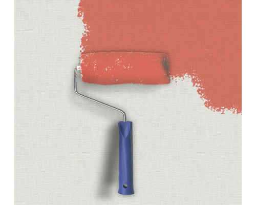 Farbe auftragen mit Farbroller auf Wand