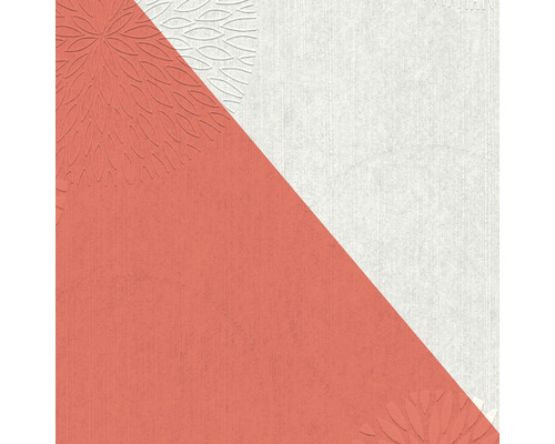 Tapete mit floralem Muster und geometrischem Design